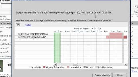 Lotus Notes - Find Available Meeting Time