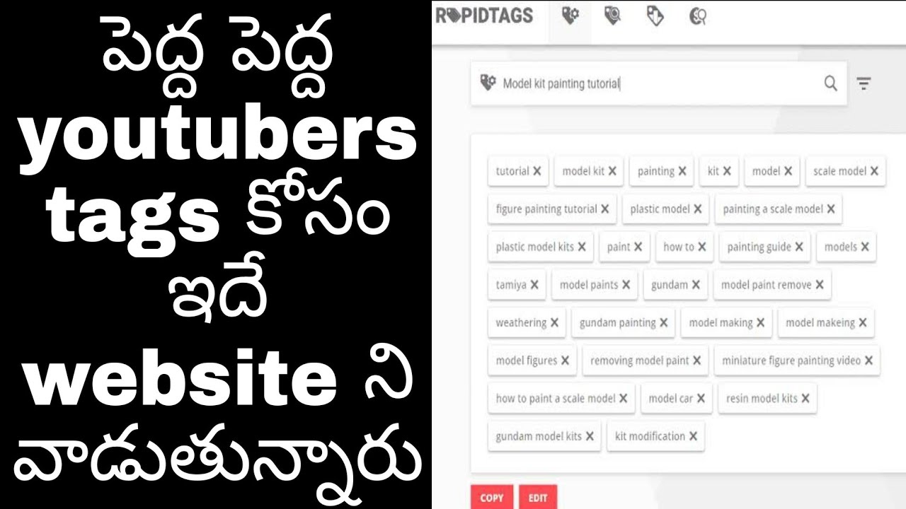 how to add tags to your youtube video | how to use Rapidtags in Telugu