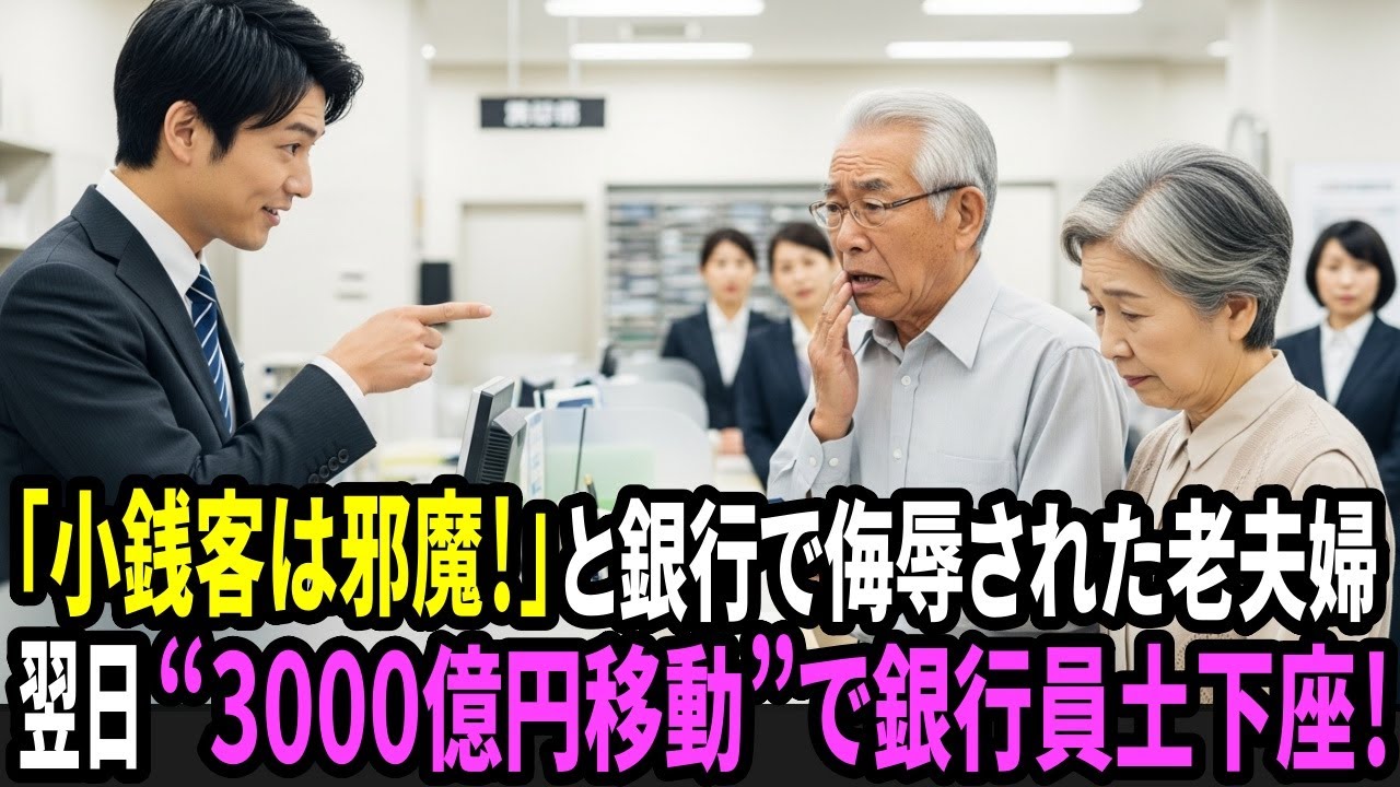 「小銭なんか持ってくるな！」とエリート銀行員に切り捨てられた老夫婦　翌日“3000億円”移動で銀行が土下座！