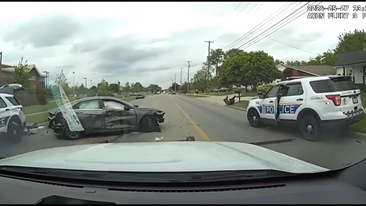 DASHCAM: Ohio Police Chase 2 Teens In A Stolen Hyundai - YouTube