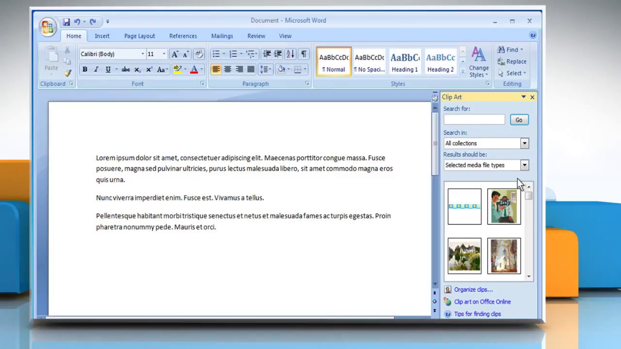 How to add a clip art image to a Microsoft® Word... - youtube