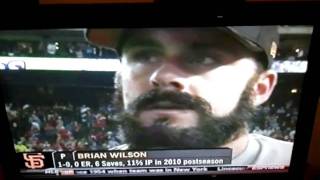 Brian Wilson World Series Post game interview