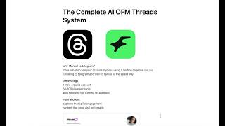 The Complete AI OFM Threads System (Fanvue 2026)