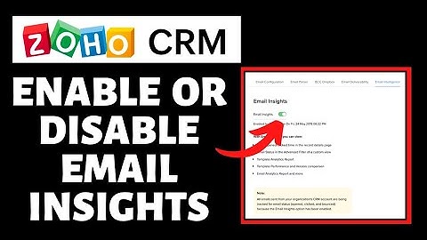 How To Enable or Disable Email Insights on Zoho CRM