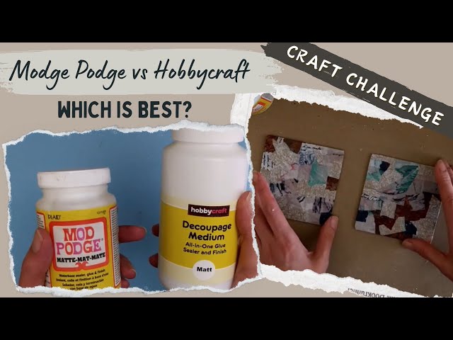 Modge podge vs Hobbycraft decopauge medium product test review coasters 