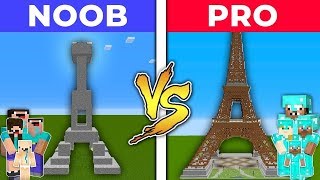 Minecraft NOOB vs PRO: Постройка башни - Кто из участников сможет построить лучше?/Не матерится