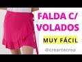 DIY Mini Falda con volados . Patrón + Costura