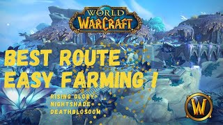 FARMING HERBALISM - Rising Glory , Nightshade , Deathblossom -WORLD of Warcraft Shadowlands