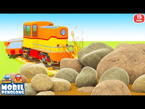 Mobil Penolong & Kendaraan Darurat Mainan. Kecelakaan Kereta! Kartun Kereta untuk Anak