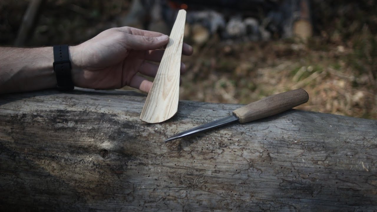 Carving a Kuksa in the Forest - Bushcraft, Axecraft, Buck Saw, Bacon Stew  Dinner 