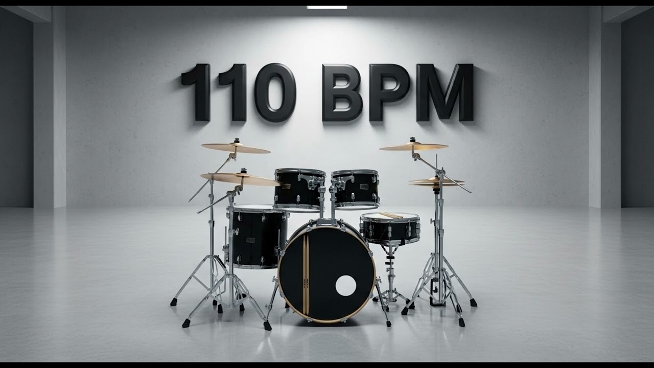 Drum Backing Track 110 BPM - Pop Simple Style