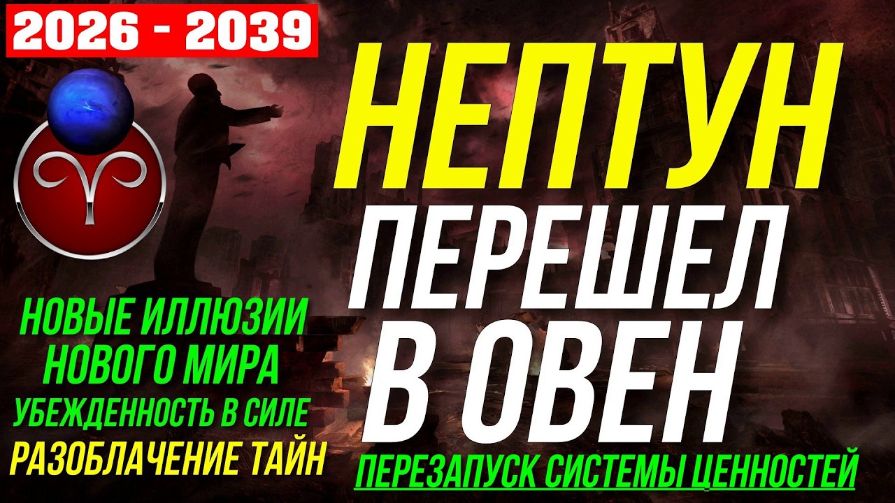 НЕПТУН ПЕРЕШЕЛ В ОВЕН. ИЛЛЮЗИИ НОВОГО МИРА. ЭПОХА РАЗОБЛАЧЕНИЙ. БЕСКОМПРОМИССНЫЕ УБЕЖДЕНИЯ 🤨