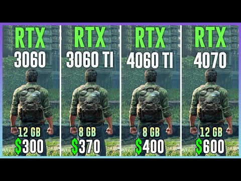 RTX 3060 vs RTX 3060 TI vs RTX 4060 TI vs RTX 4070 - Test in 12 Games