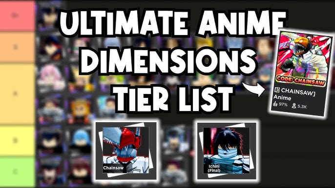 UPDATED] ANIME DIMENSIONS TIER LIST