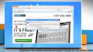 How to use Private Browsing on Mozilla® Firefox in Windows® 8