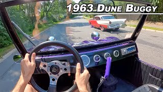 Driving A Dune Buggy! VW 1600cc Air-Cooled on Street (POV Binaural Audio)