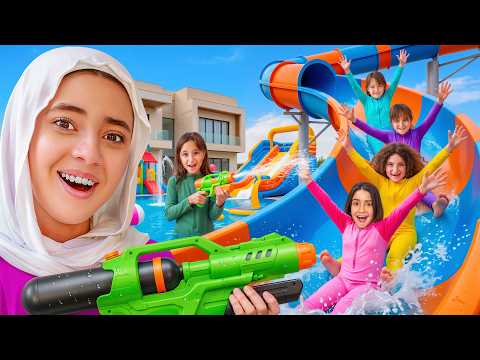 I Turned Our House into the World's Biggest Water Park🎢 Naya, Maria, and Cataleya Fell into the T...