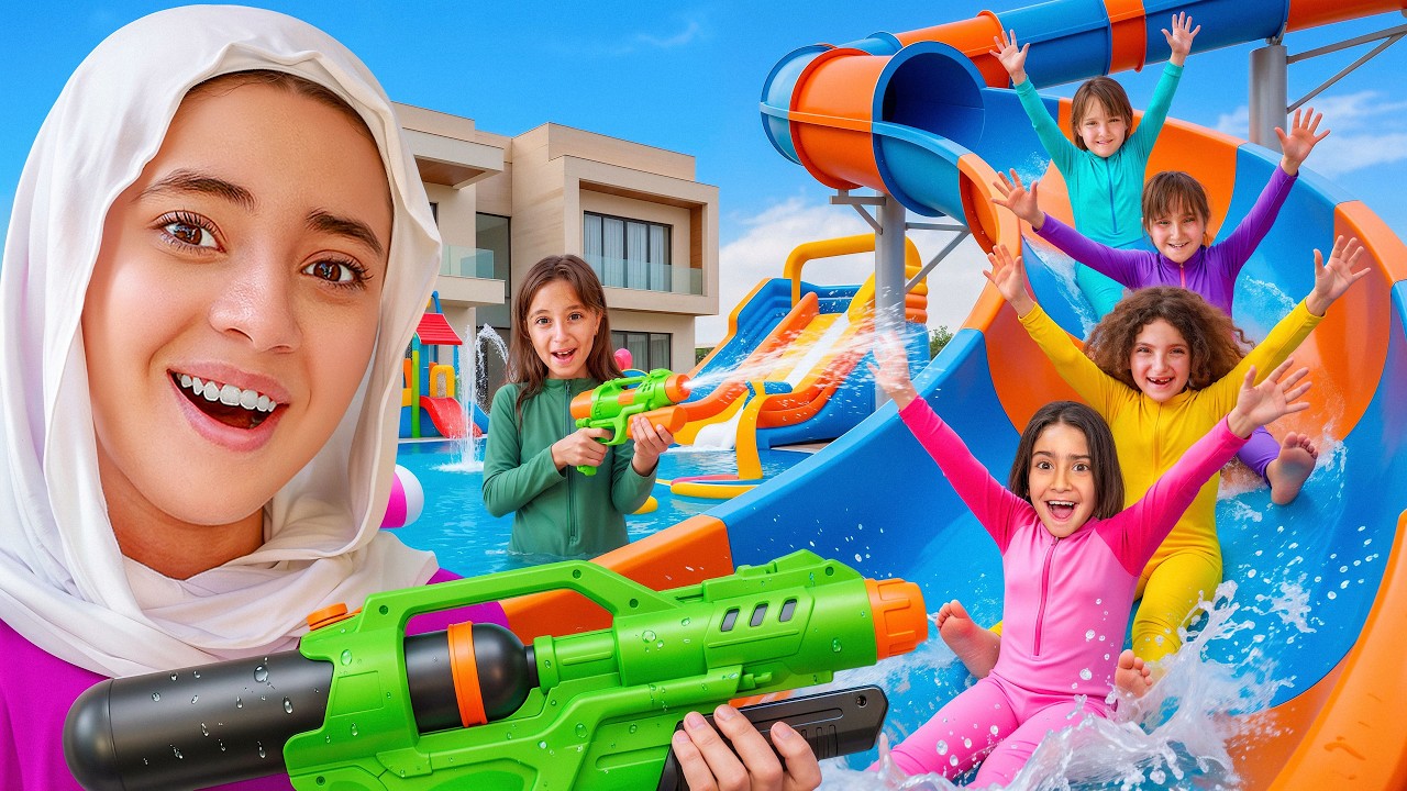 حولت بيتنا لأكبر مدينه ألعاب مائيه في العالم🎢نايا وماريا وكتاليا وقعوا في الفخ 😱نهايه صادمه💔