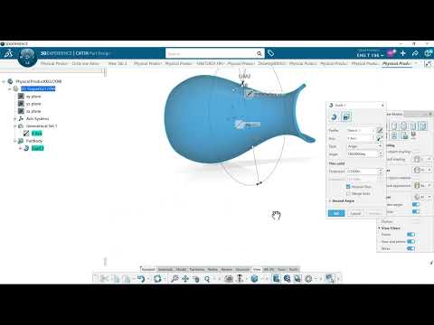 Basic Part Design Model Shaft 2 3D Experience or CATIA V5