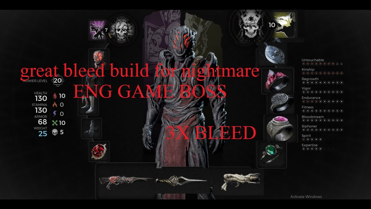 Remnant 2 great bleed build for nightmare difficulty 3X bleed END GAME BOSS FIGHT