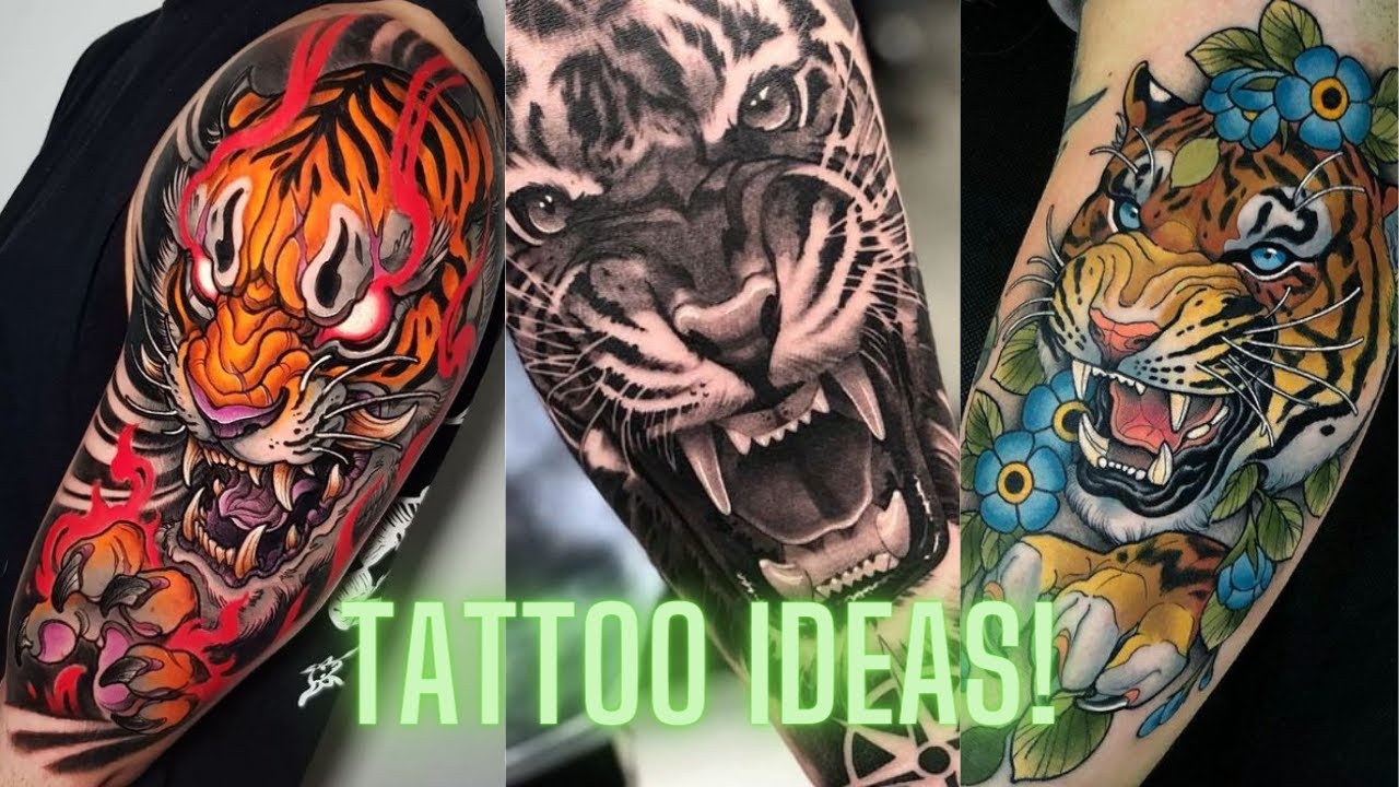 Meaning behind tiger tattoos and tattoo design ideas - YouTube