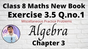 TN Class 8 Maths  Exercise 3.5 Q.No.1  Algebra Miscellaneous Practice Problems
