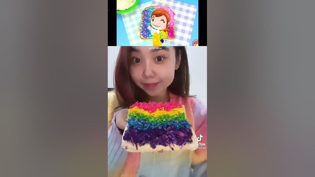 Masak roti keju pelangi ala cooking mama?! || tiktok vilmeijuga