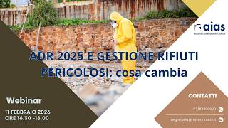 ADR 2025 e Gestione dei Rifiuti Pericolosi: Cosa Cambia | Webinar GTS Ambiente