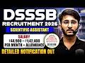 DSSSB Recruitment 2026 | Scientific Assistant Post | Eligibility, Salary | Detailed Notification Out