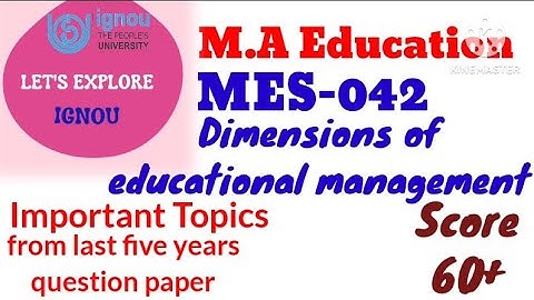 MA education important topics and questions last five years MES-042 Ignou #mes #ignou #ignouexam