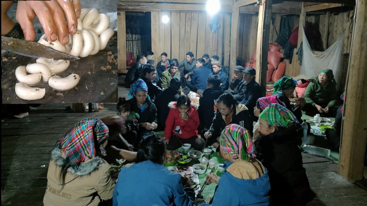 Đại tiệc nhà anh trai với món lòng xe điếu dài ngoàng, làm toàn món ngon. Tài Hà Giang 