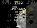 2026年4月の星空情報「月の暦」 #shorts #国立天文台