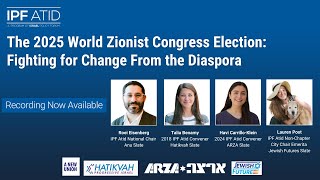 The 2025 World Zionist Congress Election: Fighting for Change From the Diaspora
