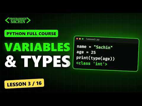 Python Variables & Data Types + input() | Python Full Course #3