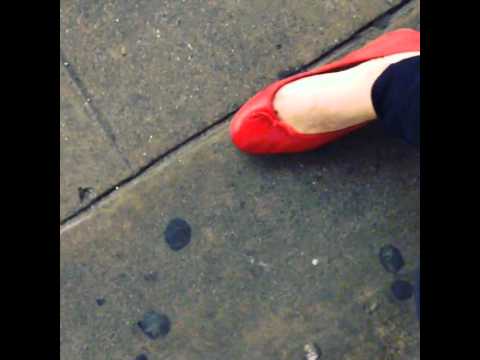 Taking my feet out of my red ballet flats