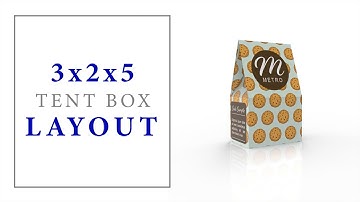 PACKAGE DESIGN LAYOUT FOR PRINT | 3x2x5 TENT BOX