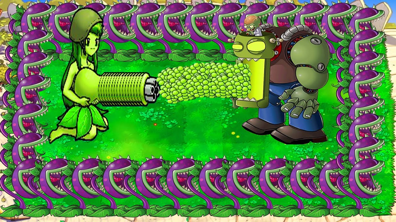 999 Girl Gatling Pea Vasebreaker vs 999 Dr Zomboss Vasebreaker Plants ...