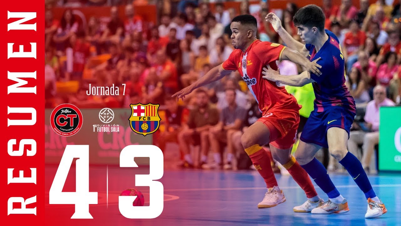 ▶️ 𝗥𝗘𝗦𝗨𝗠𝗘𝗡 J07 | 𝐉𝐢𝐦𝐛𝐞𝐞 𝐂𝐚𝐫𝐭𝐚𝐠𝐞𝐧𝐚 𝐂𝐨𝐬𝐭𝐚 𝐂á𝐥𝐢𝐝𝐚 4️⃣-3️⃣ Barça | Primera División FS