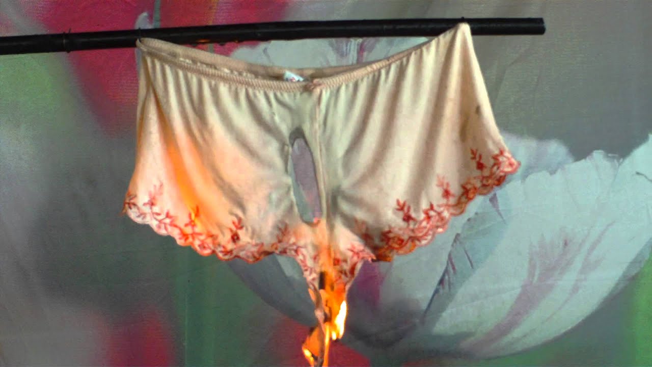 Orange panties in flames YouTube