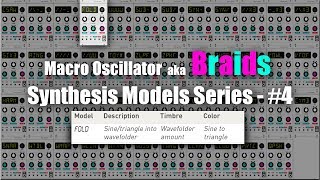 Braids Synthesis Models Series - #4 Sine/Triangle into Wavefolder