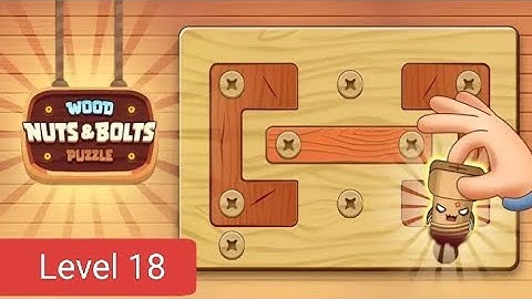 Wood Nuts & Bolts Puzzle (Level 18)