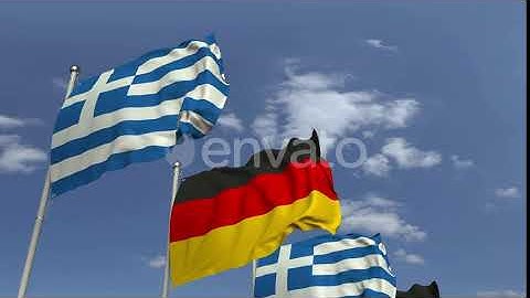Many Flags of Greece and Germany | Motion Graphics - Envato elements