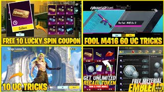 THE FOOL M416 60 UC TRICKS | 10 LUCKY SPIN DRAW FREE | GET UNLIMITED RECALL TOKEN