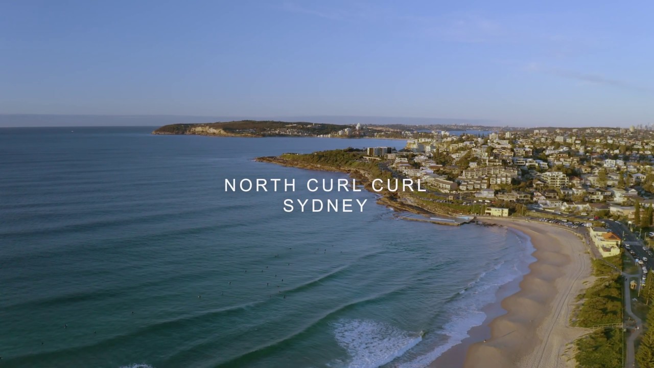north-curl-curl-beach-aerial-video-at-sunrise-youtube