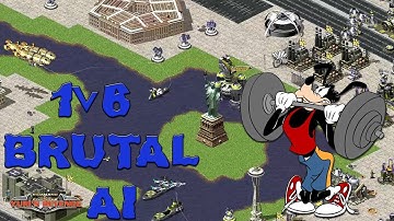 1v6 BRUTAL AI - Lucky City  ( Command & Conquer - Yuris Revenge )