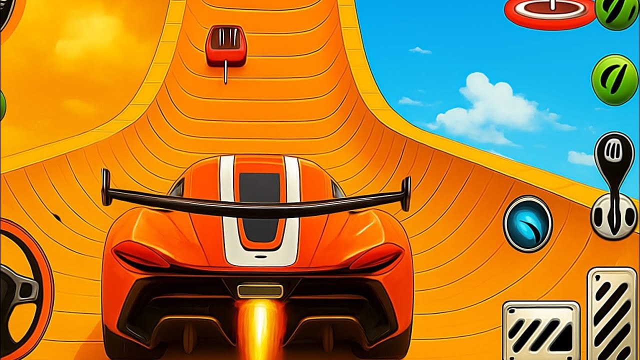 Mega Ramp Monster Car Racing 3D - Extreme Car Stunts - Android Gameplay