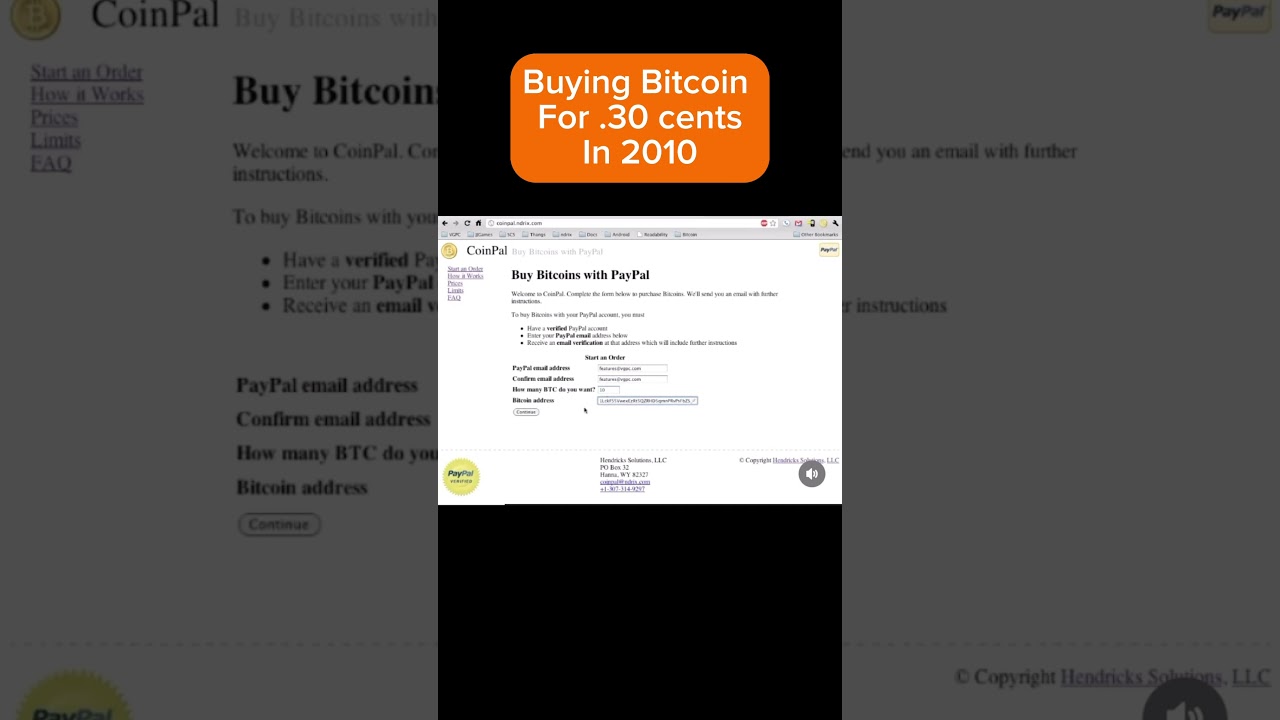 Buying Bitcoin for .30 cents in 2010 🤯 #bitcoin #btc #crypto # cryptocurrency - YouTube
