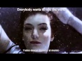 Lorde - Everybody Wants to Rule the World - Subtitulado Español