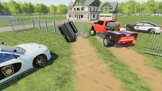 Repairing house after huge crash with police | Farming Simulator 19 screenshot 4