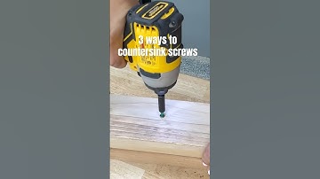 3 ways to countersink screws. #woodworking #woodworkingtips